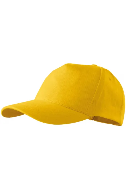 5-панелна памучна капачка, жълт