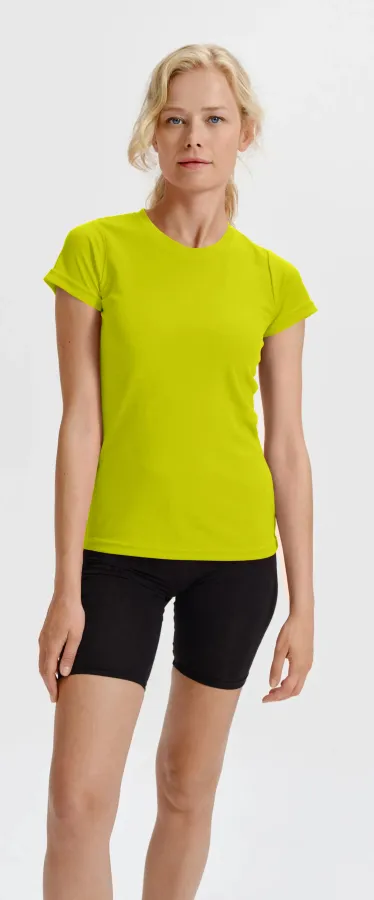 Дамска спортна тениска, неоново жълто Дамска спортна тениска, неоново жълто