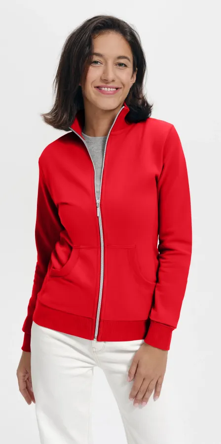 Дамски суичър без качулка, червен Дамски суичър без качулка, червен