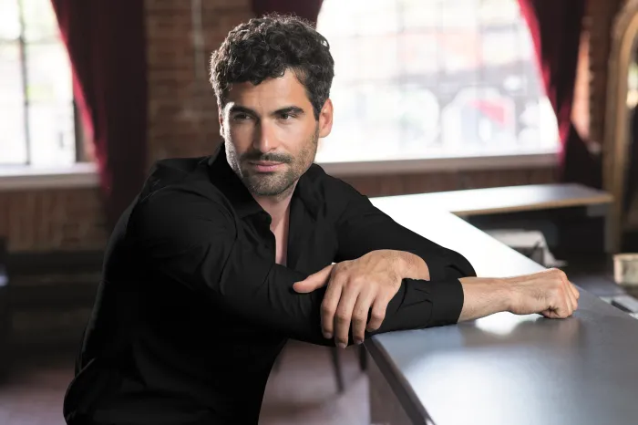 Мъжка риза с дълъг ръкав Slim fit, черен