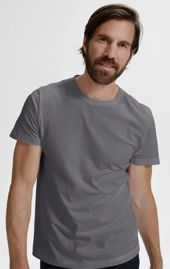 Мъжка семпла тениска, стоманено сиво Мъжка семпла тениска, стоманено сиво
