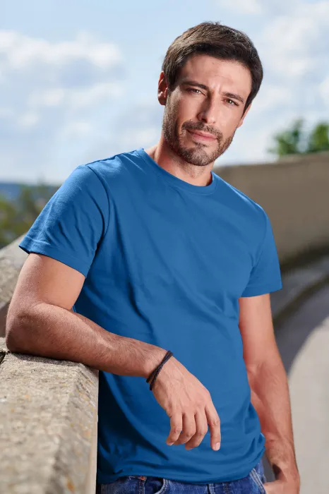 Мъжка семпла тениска, светло синьо