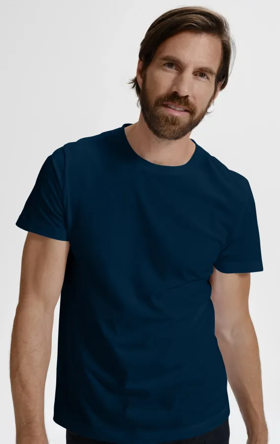 Мъжка семпла тениска, тъмно синьо Мъжка семпла тениска, тъмно синьо