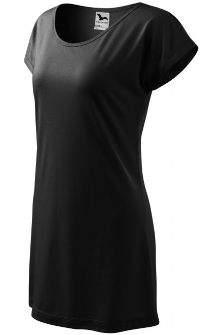 Дамска дълга тениска / рокля, черен