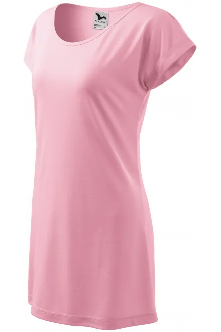 Дамска дълга тениска / рокля, розово