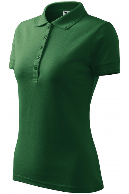 Дамска елегантна поло риза, бутилка зелено, дамски поло тениски