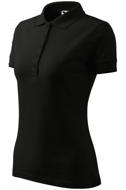 Дамска елегантна поло риза, черен, дамски тениски
