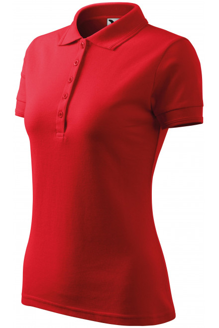 Дамска елегантна поло риза, червен, дамски тениски