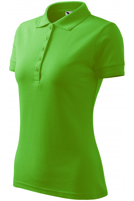 Дамска елегантна поло риза, ябълково зелено, обикновени тениски