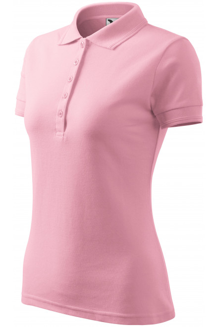 Дамска елегантна поло риза, розово
