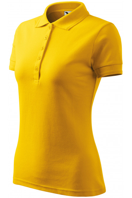 Дамска елегантна поло риза, жълт, дамски поло тениски