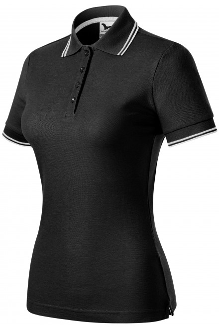 Дамска класическа поло тениска, черен, дамски поло тениски