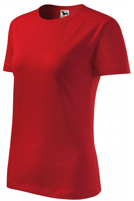 Дамска класическа тениска, червен, дамски тениски