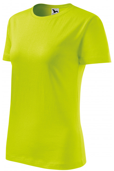 Дамска класическа тениска, липово зелено