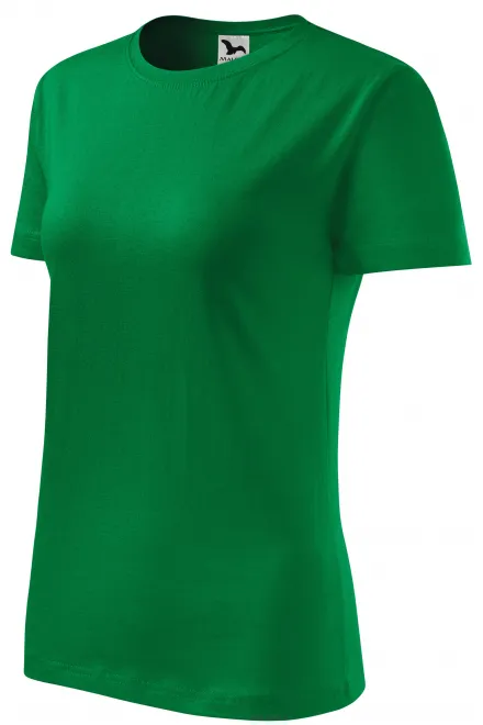 Дамска класическа тениска, трева зелено