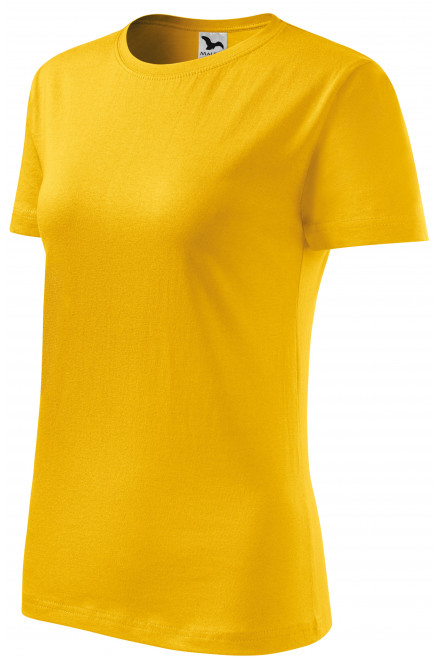 Дамска класическа тениска, жълт, дамски тениски