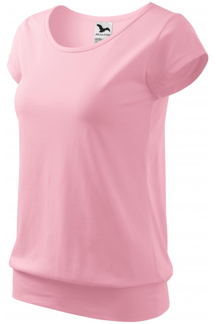 Дамска модерна тениска, розово, обикновени тениски