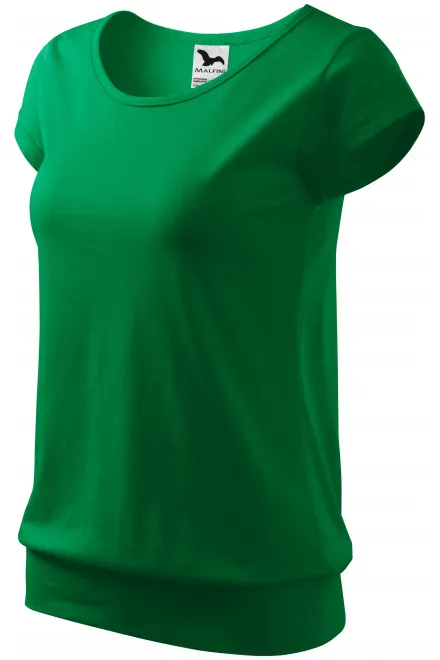 Дамска модерна тениска, трева зелено