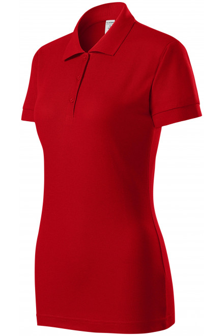 Дамска плътно прилепнала риза поло, червен, тениски за печат