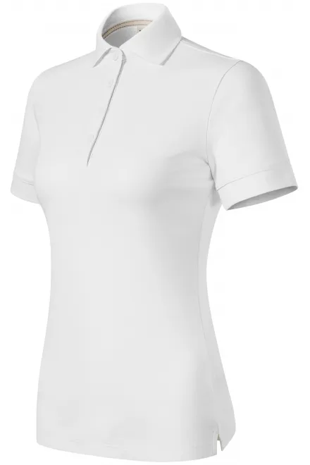 Дамска поло тениска от органичен памук, Бял