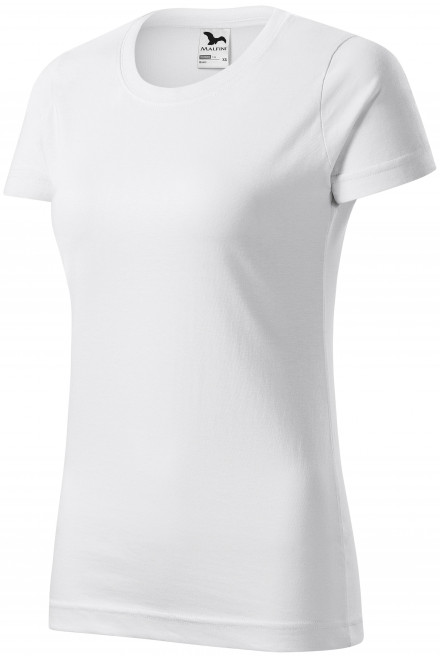 Дамска проста тениска, Бял, тениски за печат