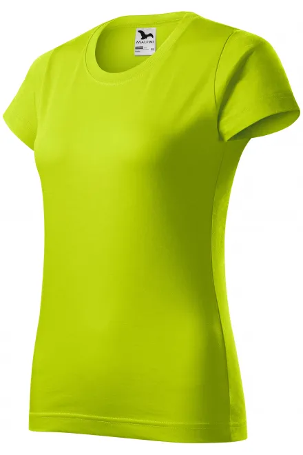 Дамска проста тениска, липово зелено