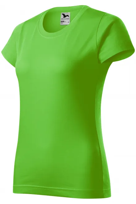 Дамска проста тениска, ябълково зелено