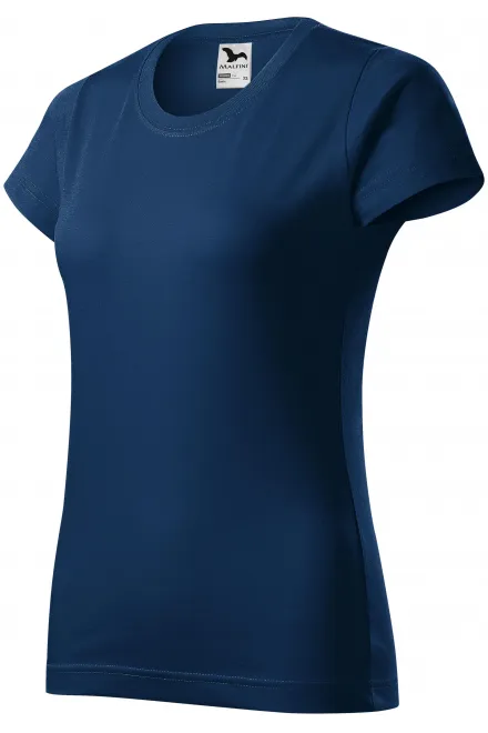 Дамска проста тениска, среднощно синьо