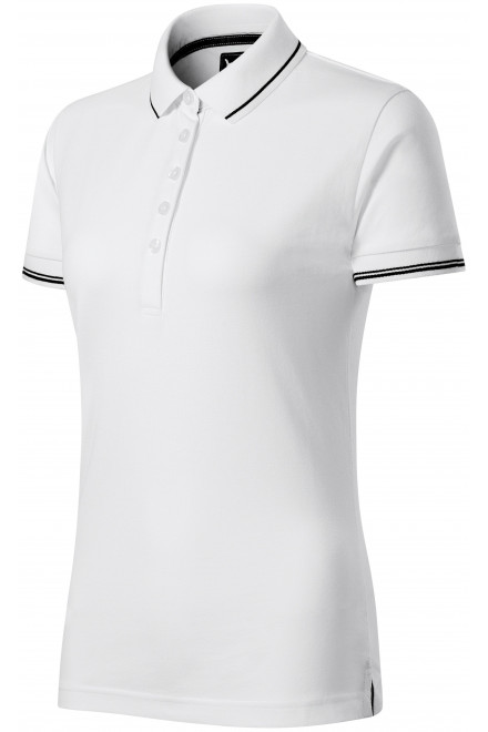 Дамска риза поло с къс ръкав, Бял, поло тениска
