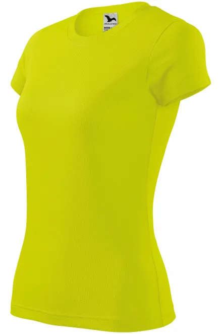 Дамска спортна тениска, неоново жълто