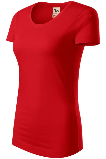 Дамска тениска от органичен памук, червен