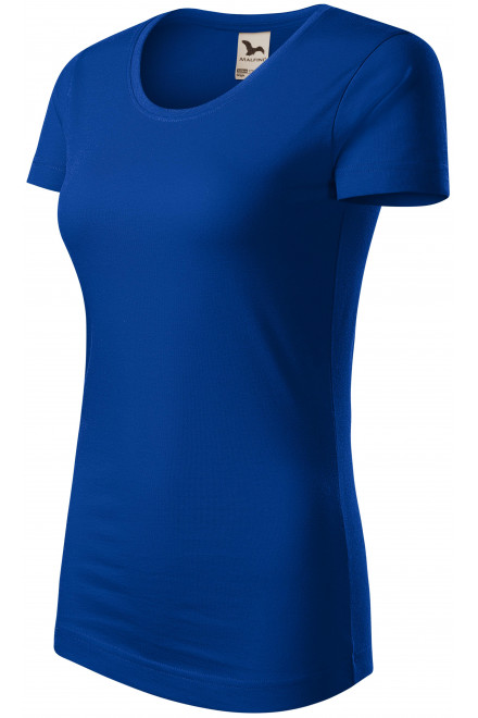 Дамска тениска от органичен памук, кралско синьо, тениски с къс ръкав