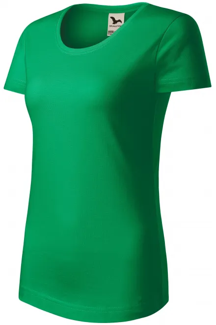 Дамска тениска от органичен памук, трева зелено