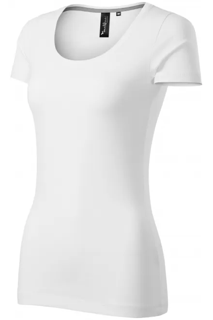 Дамска тениска с декоративни шевове, Бял