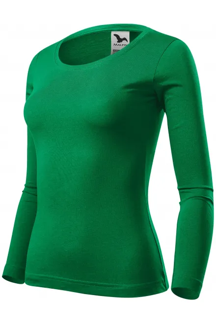Дамска тениска с дълъг ръкав, трева зелено