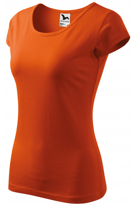 Дамска тениска с много къс ръкав, оранжево