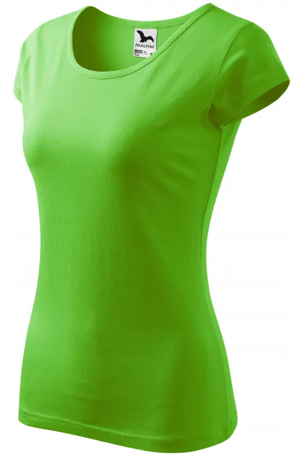 Дамска тениска с много къс ръкав, ябълково зелено