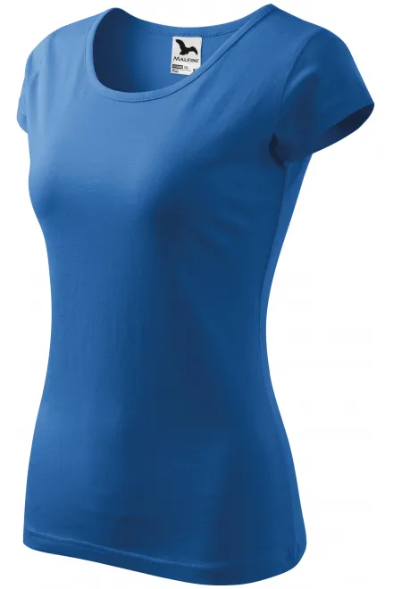Дамска тениска с много къс ръкав, светло синьо