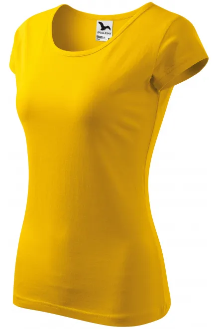 Дамска тениска с много къс ръкав, жълт