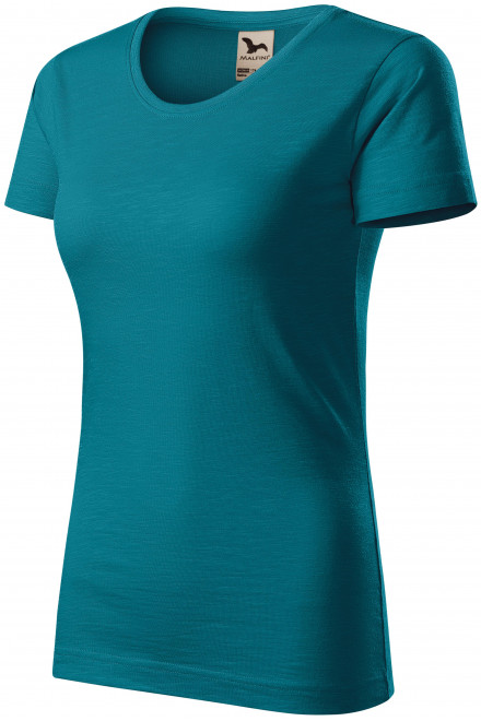 Дамска тениска, текстуриран органичен памук, бензин син, дамски тениски
