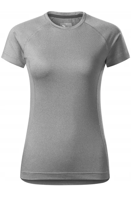 Дамска тениска за спорт - тъмно сив мрамор, XS