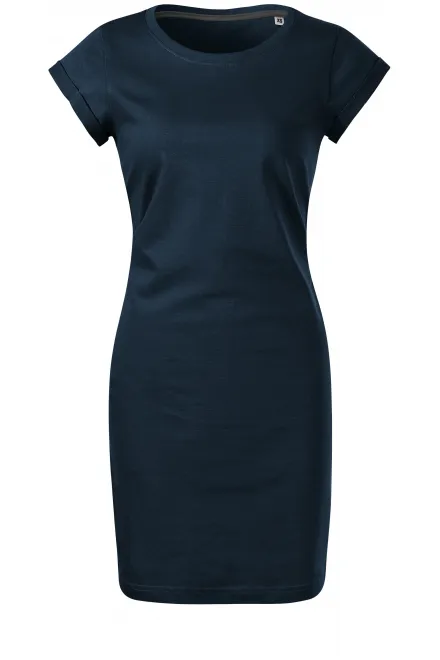 Дамски рокли за всеки ден - тъмно синьо, M