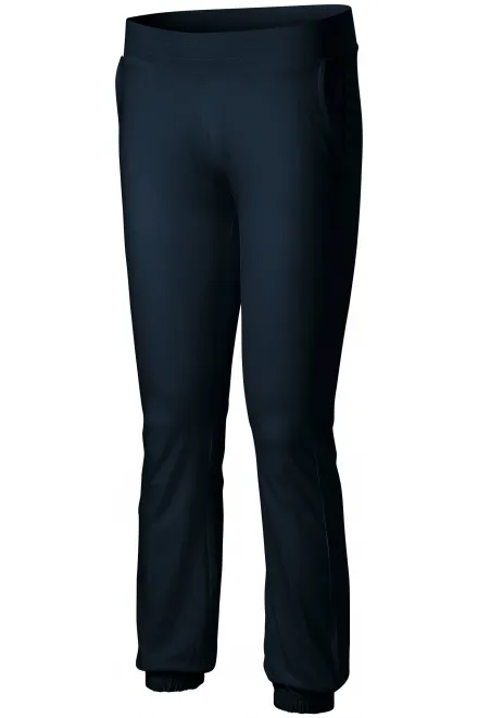 Дамски спортни панталони с джобове, тъмно синьо