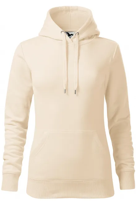 Дамски суичър с качулка без цип - бадем, XS