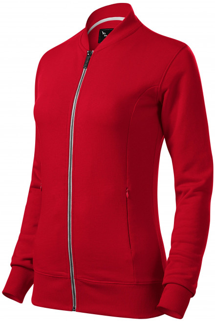 Дамски суичър със скрити джобове, формула червено, дамски якета