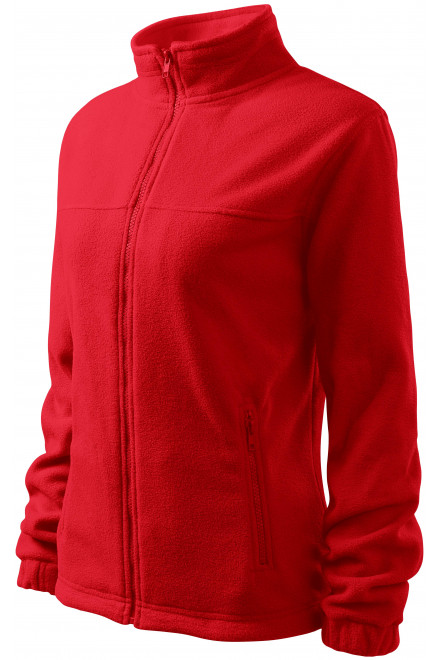 Дамско яке от полар, червен, червени суичъри