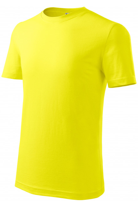 Детска лека тениска, лимонено жълто, памучни тениски