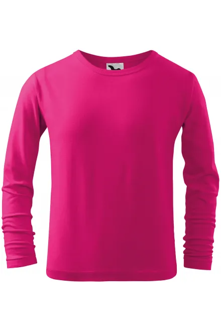 Детска тениска с дълъг ръкав - малина, 158 см / 12 години