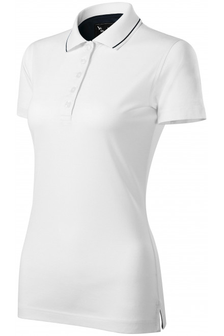 Елегантна дамска риза с поло, Бял, дамски поло тениски