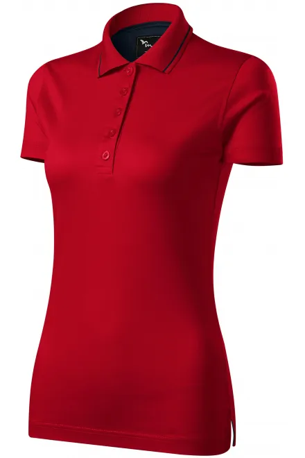 Елегантна дамска риза с поло, формула червено